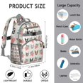 thumbnail image 6 of Boston Terrier Dog and Flower Florals Backpack for School,Cute School Bag,Schoolbag with Adjustable Shoulder Straps & Padded Back,15.25"x11.5"x5.25", 6 of 6