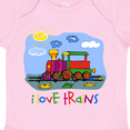 thumbnail image 4 of Inktastic I Love Trains Boys or Girls Baby Bodysuit, 4 of 5