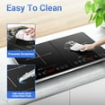 thumbnail image 4 of Sunmaki Portable Double Induction Cooktop, 1800W Electric Countertop Stoves with Sensor Touch for Cooking, 4 of 11