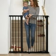 thumbnail image 2 of Baby Safety Gate, 36" Tall, 29.5-43.3" for Stairs and Doorway, Pet Gate for Ages 6 to 36 Months,Black, 2 of 11
