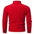 thumbnail image 4 of Yiliang Turtleneck Sweaters for Men Fall and Winter Long Sleeve Warm and Thermal Top Clothes ,Red,2XL, 4 of 4