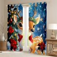 thumbnail image 2 of Castle Fairy Cartoon Bow Deer Black Out Curtains for Kids,Happy New Year Curtains Pack of 2 (42x63 Each),Merry Christmas Bedroom Curtains,Luxury Bedroom Decor, 2 of 6