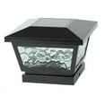 thumbnail image 2 of LuxenHome Set of 2 Black Plastic - Water Glass Solar Adjustable Post Cap Light, 2 of 5