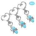 thumbnail image 4 of DEWIN 10pcs Keychain Key Ring Heart?Shaped Buckle Keyring Charm Pendant Gift Bag Decor Party Wedding Favours(??), 4 of 7