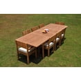 thumbnail image 5 of Grade-A Teak Dining Set: 8 Seater 9 Pc: 118" Double Extension Rectangle Table And 8 Veranda Chairs (2 Arm & 6 Armless Chairs) WholesaleTeak #WMVR40, 5 of 5