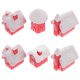 thumbnail image 4 of Decorative Miniature Model Tiny Snow House Model Diy Micro Landscape Decoration Families Friends 6Pcs, 4 of 5