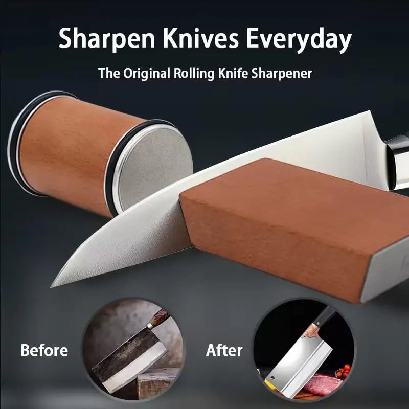 Tumbler Knife Sharpener Rolling Diamond Sharpening Stone #1000/#400 Sharpener Kit Kitchen Knives 15 and 20 Degrees