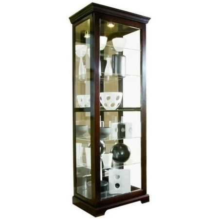 Cherry Carved Curio Cabinet - Beaumont Lane Curio Cabinet in Chocolate Cherry