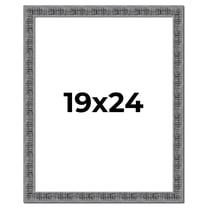 19x24 Frame Silver Black Rustic Sonoma Solid Wood Picture Frame | 1.5 Inch Moulding Width |