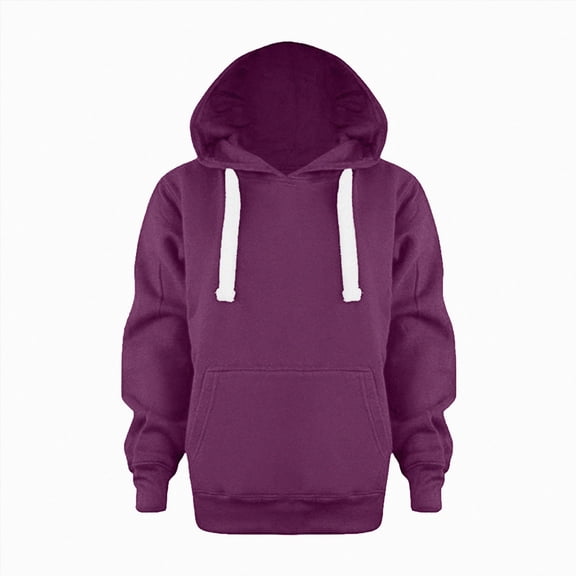 BOBOGOJP Girls Zip Up Hoodie Lightweight Teen Fleece Sweatshirts Jacket Long Sleeve Fall Hoodie With Pocket Purple,Size 7-8 Years