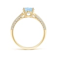 thumbnail image 2 of Angara Natural 1.5 Ct. Aquamarine with Diamond Classic Ring in 14K Yellow Gold for Women (Ring Size: 12), 2 of 8