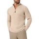 thumbnail image 5 of SUÉTER DE PULLOVER DE CUELLO ALTO PARA HOMBRE INSPIRE CHIC, CON CREMALLERA DE CUARTO, TEJIDO, COLOR BEIGE, 5 of 6