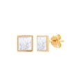 thumbnail image 2 of Women's Welry Natural Square Mother-of-Pearl Stud Earrings in 14kt Yellow Gold, 2 of 4