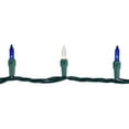thumbnail image 6 of Northlight Mini Incandescent Christmas Lights - Blue and Clear - 20' Green Wire - 100ct, 6 of 7