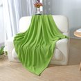 thumbnail image 3 of PiccoCasa Cotton Decorative Solid Knitted Throw Blanket for Couch, 50"x 60", Green, 3 of 7