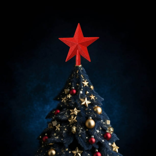 Étoile De Sapin De Noël En Fer Forgé Noir - Sommet D'Arbre Élégant Pour Décoration Festive Et Durable