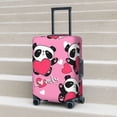 thumbnail image 5 of Yiaed Panda Heart Valentine Pink Print Travel Luggage Cover Suitcase Protector Fits 18-32 Inch Luggage Wheel Covers Patterned Elastic Luggage Anti-scratch（No luggage）-, 5 of 5