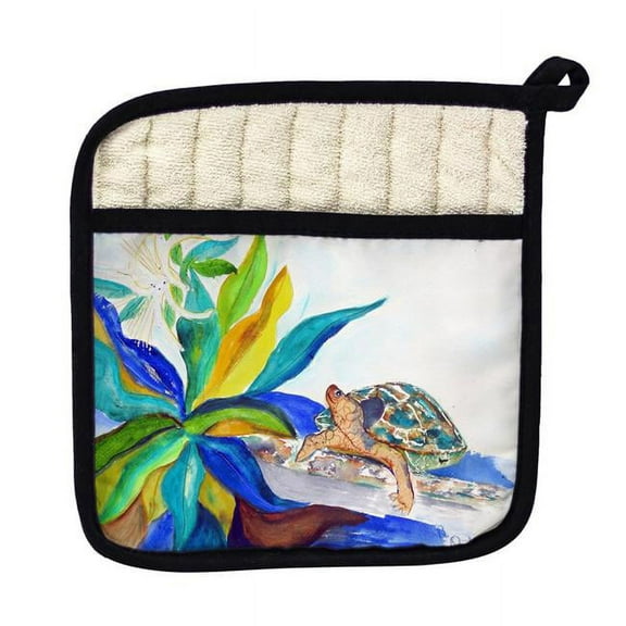 Betsy Drake PT1071 Turtle & Lily Pot Holder