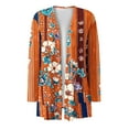 thumbnail image 5 of Meichang Open Front Cardigan for Women Long Sleeve Lightweight Cardigan Floral Print Loose Outwear Fall Cardigans with Pockets, 5 of 5