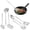 Silver:7 Pcs, variant on Ihvewuo 6 Pcs Cooking Utensils Set Stainless Steel Kitchen Utensil Set Heat Resistant Wok Utensils Set Versatile Kitchen Cooking Utensils Set for Home Kitchen Cooking
