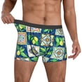 thumbnail image 2 of Kdxio Men's Boxer Briefs with Lemon and Leaves Print - Comfortable and Breathable Underwear for Everyday Wear, 2 of 7