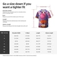 thumbnail image 5 of Lsque inside out 2 print Men's Cuban Collar Short Sleeve Shirt Summer Beachwear Casual Button Down Fashionable Vacation Leisure Shirt-Large, 5 of 7