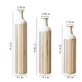 thumbnail image 4 of YIQMI Gold White Leaf Floor Vase Set of 3 Metal Tall Vases 31/28/24 in for Faux Olive, Preserved Eucalyptus, Housewarming, Mother's Day, 4 of 7
