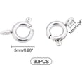 thumbnail image 4 of 30pcs Spring Ring Clasps Stainless Steel Spring Clasps Close Ring Open Round Spring Ring for Jewelry Making 5mm, 4 of 9