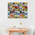 thumbnail image 2 of Orinice License Plates Fine Art Aesthetic Poster & Print Wall Painting for Classroom Kitchen Office Farmhouse Bathroom Room Decor Pictures Wall Art Painting Canvas Print Living Room Bedroom, 2 of 6