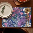 thumbnail image 5 of Pioneer Flower Floral Print Pattern Summer Placemats Table Placemats Set Of 4-Linen Kitchen Washable Placemats Table Mats 12x18 Inch Non-Slip Heat Resistant, 5 of 5
