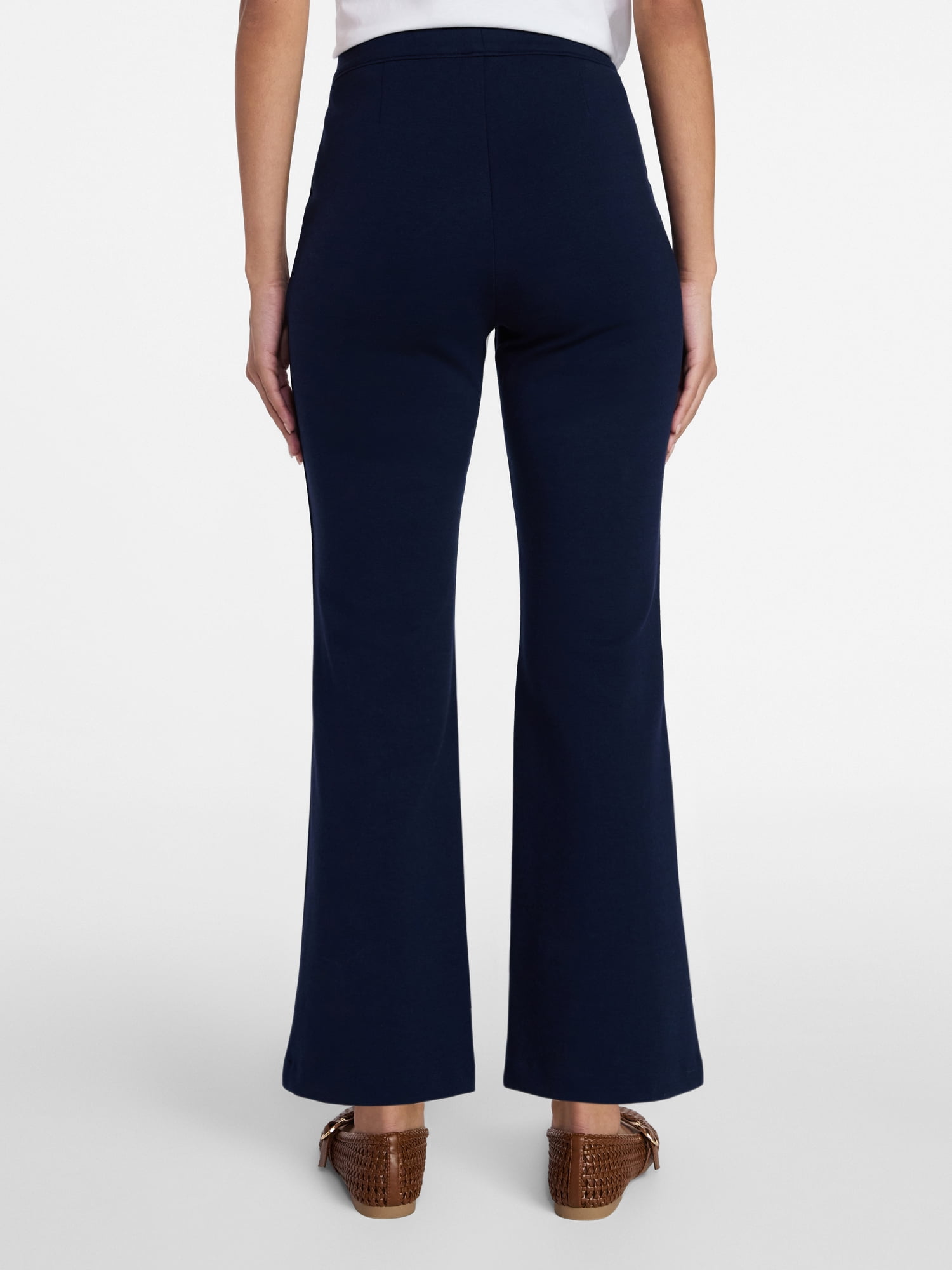 Time and Tru Women's Cropped Flare Pants, 26" Inseam, Size XS-XXXL