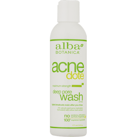 Alba Botanica Acnedote, Deep Pore Wash, 6 Ounce (Best Face Wash To Unclog Pores)