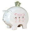 Personalized Piggy Bank - Black Hair Ballerina