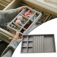thumbnail image 3 of Jewelry Tray Jewellery Drawer Organiser for Bangle Earring Large Capacity Gray 3 Gray 3 in 1, 3 of 9