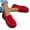 Red, variant on Women's Fuzzy House Slippers Suede Flat Moccasins Plush Slip on Loafers Driving Walking Winter Shoes Grey 6
