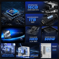 thumbnail image 3 of Xtreme PC IA Ready Intel Core Ultra 5 250K Plus NPU 13 TOPS 16GB DDR5 SSD 1TB Monitor Curvo 27 100Hz WIFI White Multitarea inteligente, 3 of 6