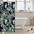 thumbnail image 3 of Manfei Rustic Moode Print Shower Curtain 72Wx78L, Old Fashion Camo Bath Curtain, Mint Green, 3 of 5