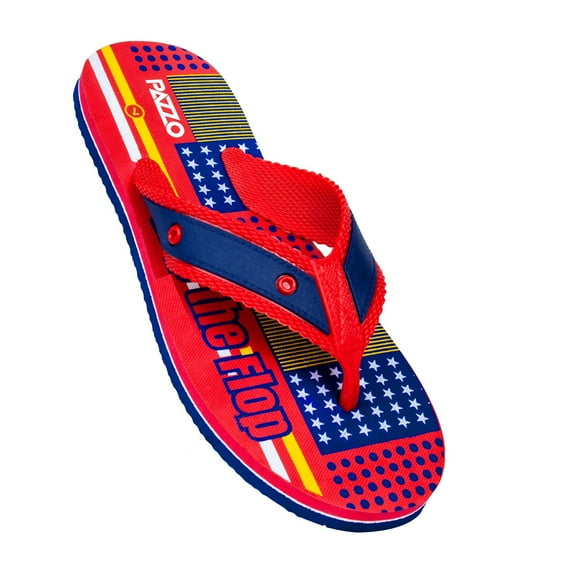 JMAT-Pazzo Men Stylish Lightweight Flipflops Comfortable Anti skid soles Slippers # EG82 - Red - Size 7(UK Size)