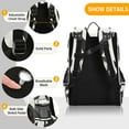 thumbnail image 3 of Black Cats in White Backpack Big Laptop Backpack Casual Daypack Quilted Large Capacity Large Bookbags, 3 of 7