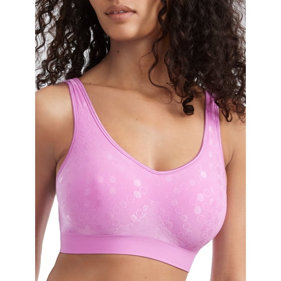 Women's Bali 3488 Comfort Revolution Shaping Wirefree Bra (Magenta Quartz Dot M)