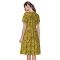 thumbnail image 2 of Bixox Robe d'Été à Manches Courtes pour Femmes Robe Ample Longueur Genou avec Poches-Maïs 6, 2 of 7