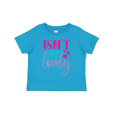 

Inktastic Isn t She Lovely Text with Pink Hearts Gift Toddler Toddler Girl T-Shirt