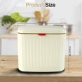 thumbnail image 2 of 1.05 Gallon Hanging Trash Can with Lid  Kitchen Wall Mounted Countertop Compost Bin  White, 2 of 10