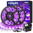 thumbnail image 1 of Tira de luz negra YQNLIFA de 12 m con 720 LED DC12V 24W, 1 of 9