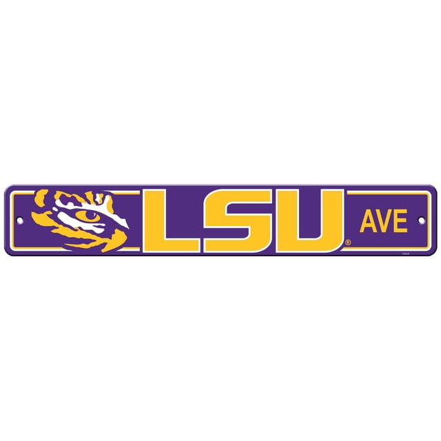 Fremont Die NCAA LSU Tigers Team Sign 4"" x 24"" Street Sign