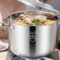thumbnail image 5 of Thick Stock Pot Stainless Steel Stockpot Multifunction Soup Pot Durable Steamed Pot Cookware Pot for Home Kitchen Cooking Restura, 5 of 8