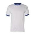 thumbnail image 2 of Augusta Sportswear Men's Small Ringer tee Shirt, White/Royal, 2 of 3