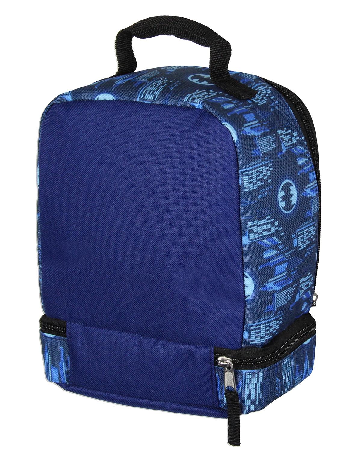 DC Comics The Batman Kids Lunch Box Insulated Dual Compartment Superhero Lunch Bag 10"