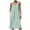 Light Blue, variant on Tumotour Linen Dresses For Women Sleeveless Mini Dress Tank Sundress Square Neck Casual Dress Tshirt Dress Flowy Beach Sundress