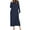 Navy, variant on Defitshape Women's Zip Up Hoodie House Coat Long Robe Pocket Long Sleeve Full Length Housecoat Soft Bathrobe Zipper Navy Large